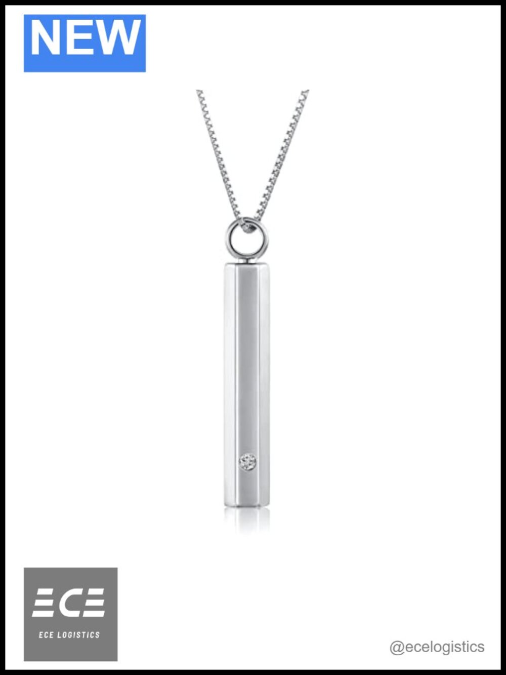 Cremation Necklace for Ashes Sterling Silver Urn Bar Memorial Jewelry